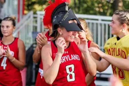 Ella Beach celebrates 3-0 win against Rutgers