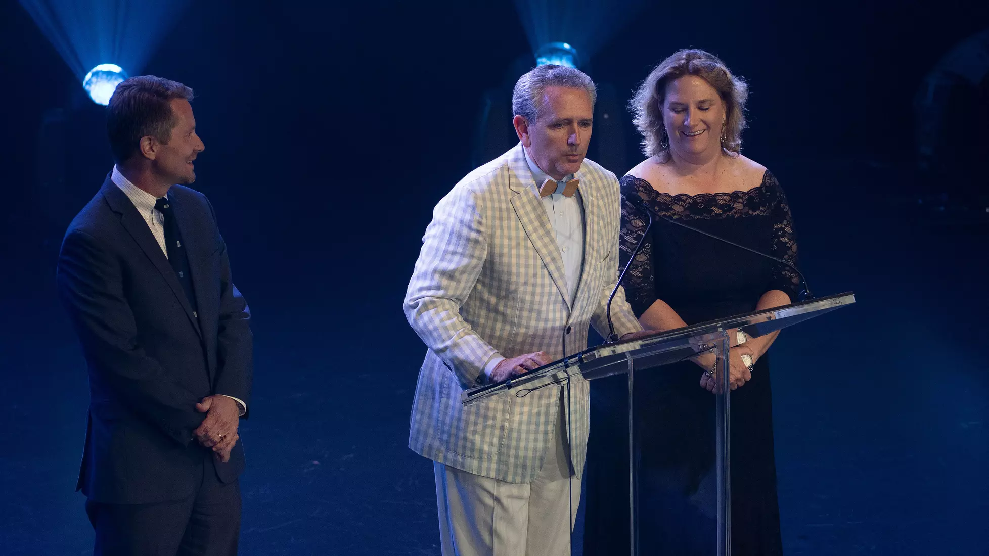 Kevin Guskiewicz, Bubba Cunningham, Sarah Haney