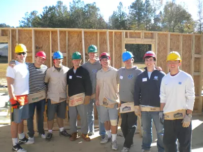 UNC Volunteers At Habitat For Humanity