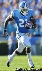 Second Half Eruption Powers Tar Heels Over Pirates, 42-17