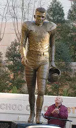 Justice Honored With Statue Outside Kenan Stadium