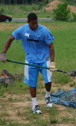 Football Team Participates In Habitat For Humanity Project