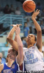 Shegog's 23 Push No. 16 Tar Heels Past Presbyterian, 61-38