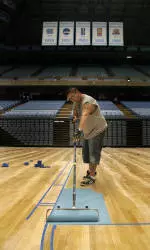 Smith Center Floor Is Repainted, Refinished