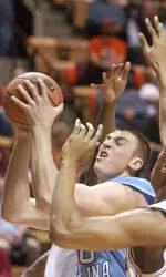 UNC Hangs On To Beat Hokies 64-61