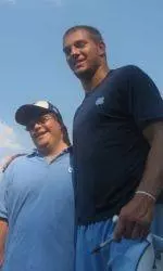 Special Olympic Athletes Work Out With Tar Heels