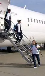 Tar Heels Arrive In Louisville