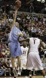 Barnes' Big Shot Sends No. 13 Tar Heels Past Florida State, 72-70