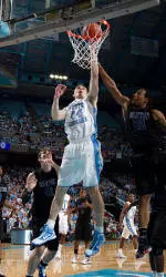 Zeller Leads Tar Heels Past Barton In Exhibition, 108-67