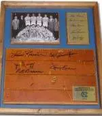 Original Woollen Gym Floor Signed By the 1957 Championship Team