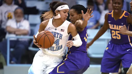 Washington Scores 16, No. 9 UNC Beats Albany 71-56