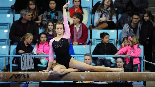 Tar Heels Finish Third at Sweetheart Invitational, Watts Takes 2nd in the All-Around