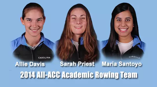 Tar Heel Trio Named To All-ACC Academic Rowing Team