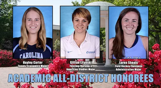 Three Tar Heels Earn Academic All-District Honors