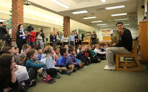 Marcus Paige Visits Rashkis Elementary