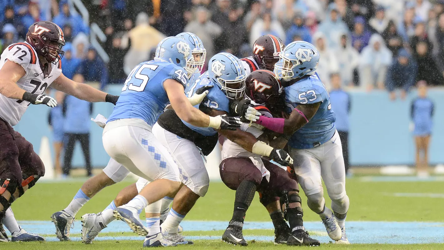 No. 17 Tar Heels Fall To No. 25 Virginia Tech, 34-3