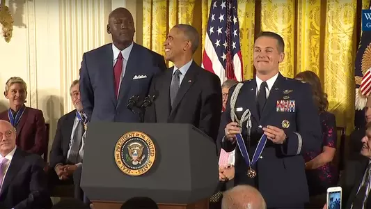 Jordan Receives Presidential Medal Of Freedom - University of North Carolina Athletics