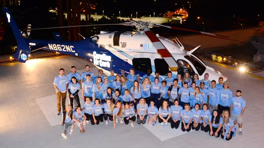 Veteran Leaders Visit UNC Hospitals Air Care Staff