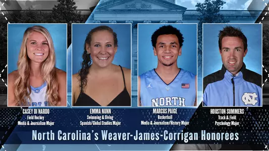 Four Tar Heels Earn ACC Weaver-James Corrigan Recognition