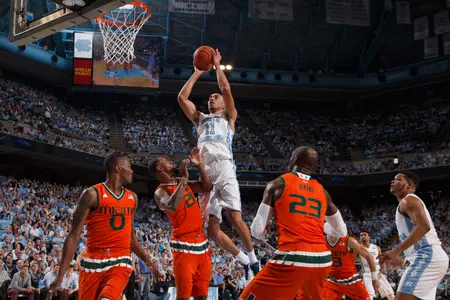 Tar Heels Rout Miami For ACC Lead, 96-71