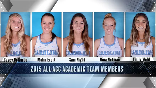 Five Tar Heels Named To All-ACC Academic Team