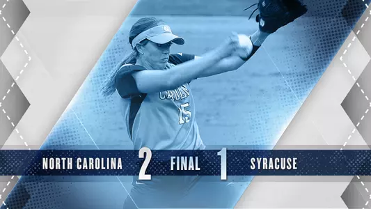 Tar Heels Outlast Syracuse, 2-1, In Pitchers' Duel