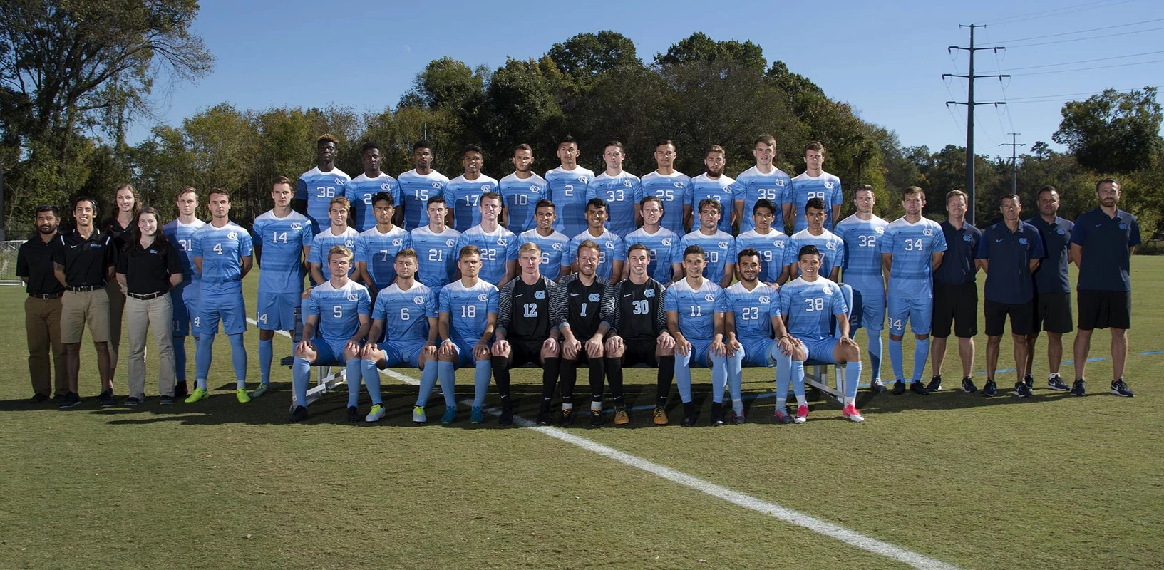 2017 Men's Soccer Team with Training Staff