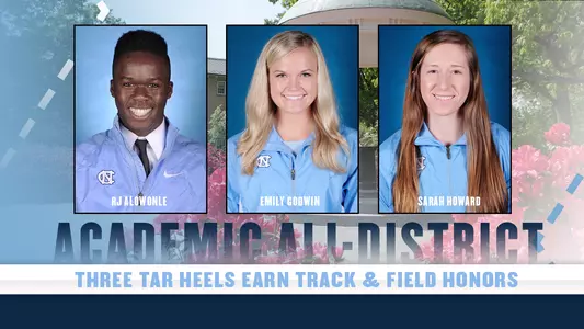 Three Tar Heels Earn Academic All-District Honors