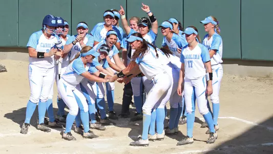 Softball, team celebration, home run, Georgia Tech