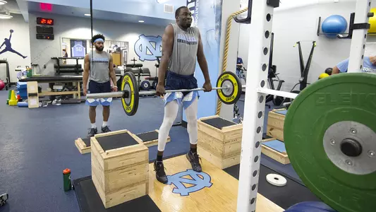 Theo Pinson weight room