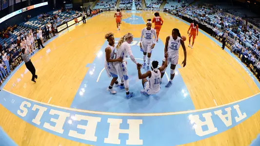 (L to R) Paris Kean, Taylor Koenen, Jamie Cherry, Jaelynn Murray, Janelle Bailey
University of North Carolina Women's Basketball v Clemson
Carmichael Arena
Chapel Hill, NC
Thursday, January 11, 2018