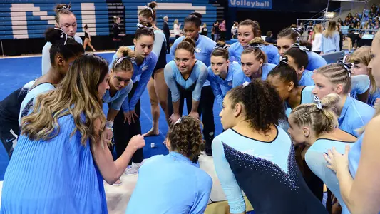 huddle
vault; national anthem
University of North Carolina Gymnastics v North Carolina State
Carmichael Arena
Chapel Hill, NC
Friday, January 12,2018