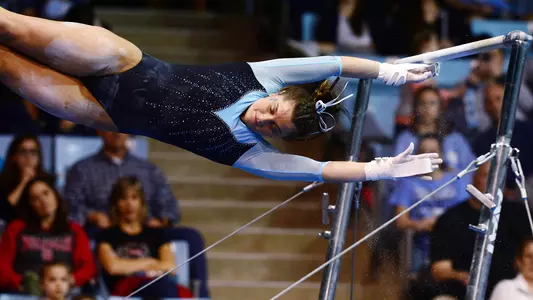 Madison Nettles
uneven bars
University of North Carolina Gymnastics v North Carolina State
Carmichael Arena
Chapel Hill, NC
Friday, January 12,2018