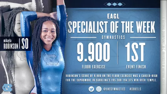 Mikayla Robinson Wins EAGL Specialist of the Week