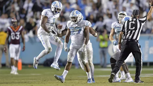 Trey Morrison, Myles Dorn
University of North Carolina Football v Virginia Tech
Kenan Stadium
Chapel Hill, NC
Saturday, October 13, 2018