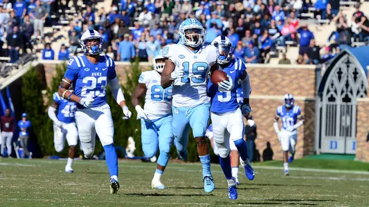 Dazz NewsomeUniversity of North Carolina Football v DukeWallace Wade StadiumDurham, NCSaturday, November 10, 2018
