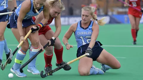 Cassie Sumfest, right, Ashley Hoffman
University of North Carolina Field Hockey v Maryland
NCAA Championship
Trager Stadium
Louisville, KY
Sunday, November 18, 2018