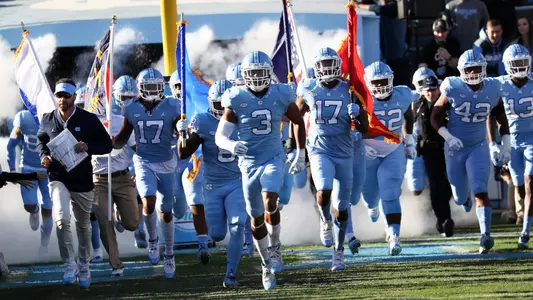 The Tar Heels take the field.