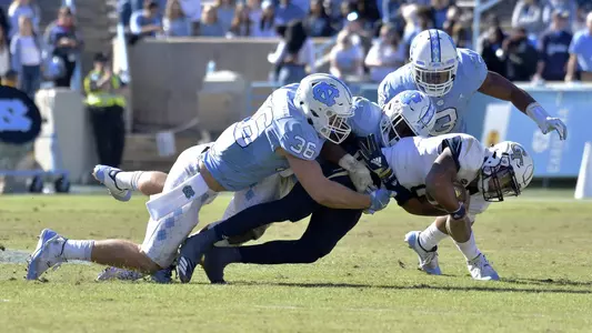 Cole Holcomb, Allen Artis, Dominique Ross
University of North Carolina Football v Georgia Tech
Kenan Stadium
Chapel Hill, NC
Saturday, November 3, 2018