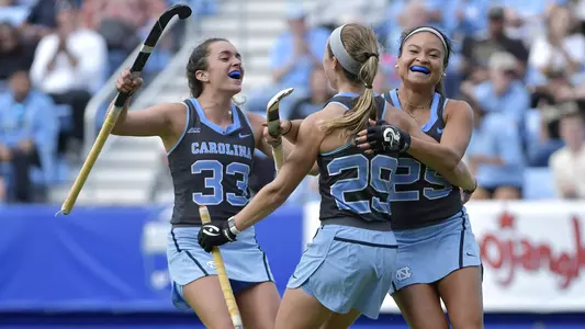 (from left) Marissa Creatore, Megan DuVernois, Courtnie Williamson
University of North Carolina Field Hockey v Wake Forest
ACC Tournament Championship
Karen Shelton Stadium
Chapel Hill, NC
Sunday, November 4, 2018