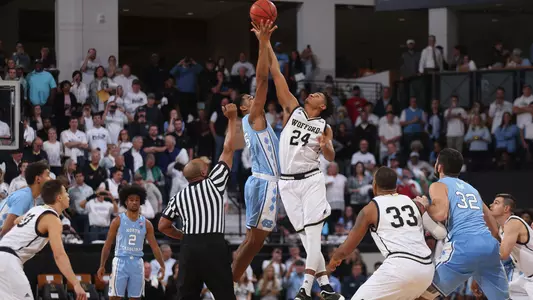 Garrison Brooks tipoff vs. Wofford