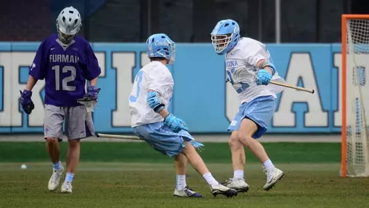 William Perry, left, and Justin Anderson
University of North Carolina Men's Lacrosse v Furman
Kenan Stadium
Chapel Hill, NC
Saturday, February 10, 2018