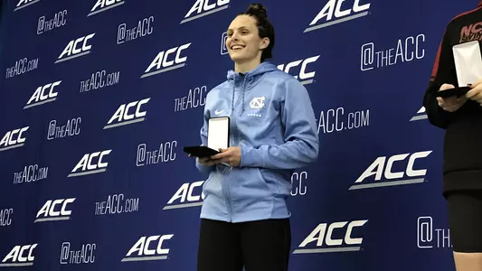 Caroline Baldwin 100 back 2nd place 2018 ACC meet