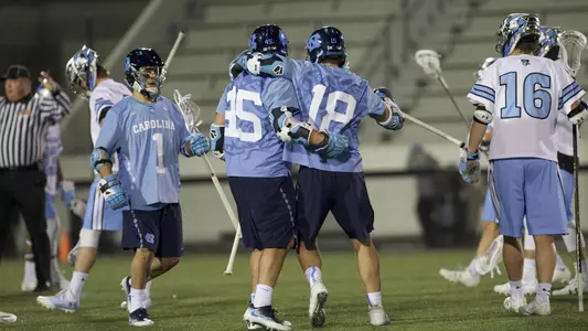 UNC goal celebration vs. Hopkins