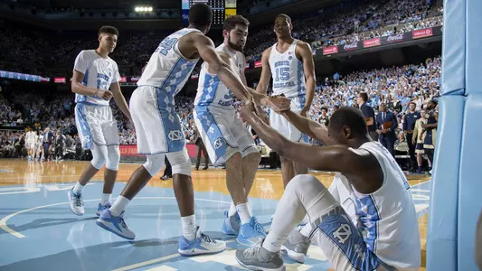 (from left) Cameron Johnson, Kenny Williams, Luke Maye, Garrison Brooks, Theo Pinson
University of North Carolina Basketball v Pittsburgh
Dean E. Smith Center
Chapel Hill, NC
Saturday, February 3, 2018