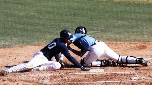 ...the ball gets away from the catcher.