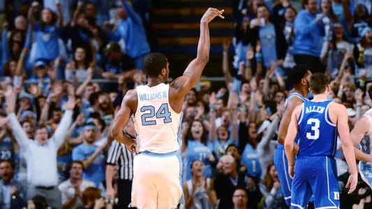 Kenny Williams
University of North Carolina Basketball v Duke
Dean E. Smith Center
Chapel Hill, NC
Thursday, February 8, 2018