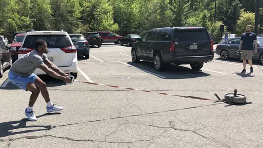 Seventh Woods offseason training parking lot