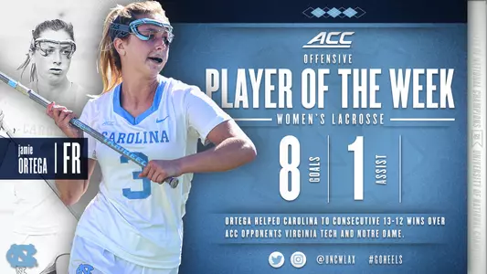 Jamie Ortega ACC Player of the Week