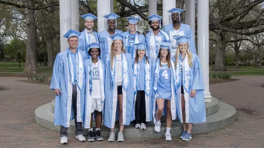 2018 Student-Athletes in cap and gown